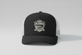 Black/White Trucker - Front View, Original Logo, Fixed Text