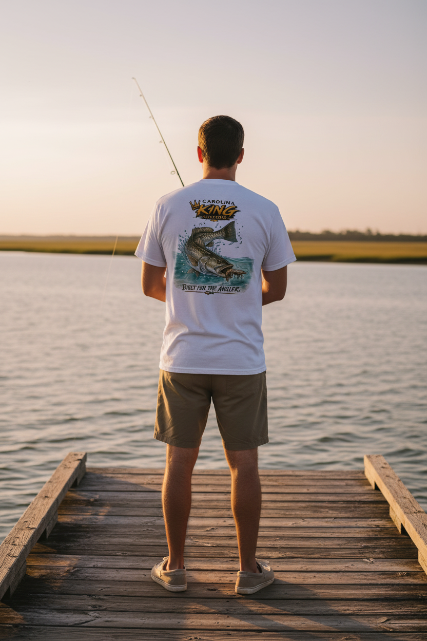Carolina King Customs Striped Trout Pier Lifestyle Mockup