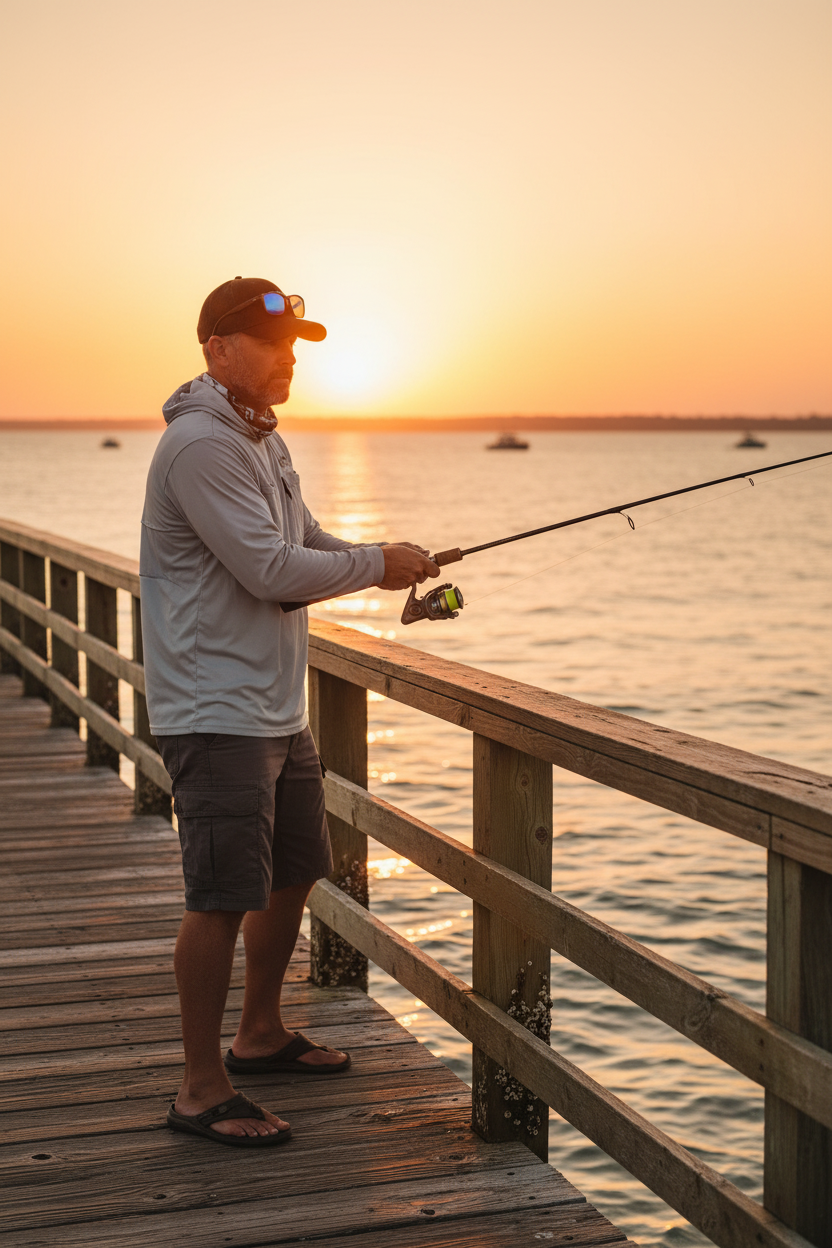Carolina King Co. Fishing Pier Tarpon Jumping Cap | Baseball Hat